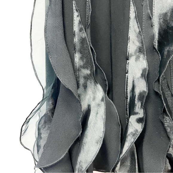 Joseph Ribkoff Little Black Dress with Ruffled Bottom Skirt - Picture 5 of 11